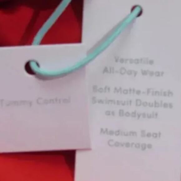 Kona Sol NWT Women's One Shoulder One Piece Swimsuit / Bodysuit Red Size Large - Picture 3 of 4